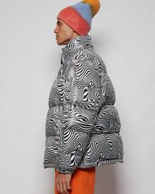 VETEMENTS Zebra Print Logo Puffer Jacket