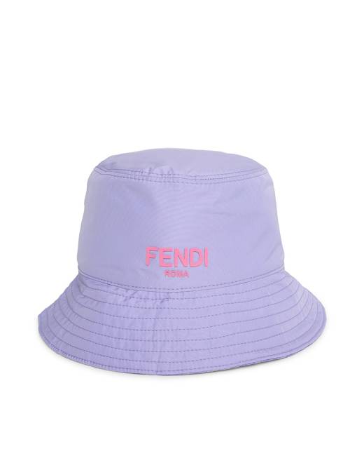 Fendi Bucket Hat FF Motif Light Blue in Canvas - US