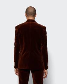 Palm Angels Velvet Suit Blazer Brown