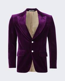 Palm Angels Velvet Suit Blazer Purple