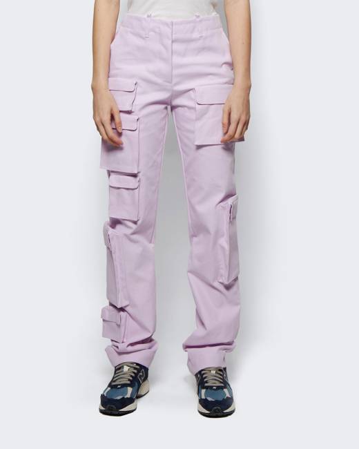 ASOS DESIGN tapered cargo trousers with toggles in purple  ASOS