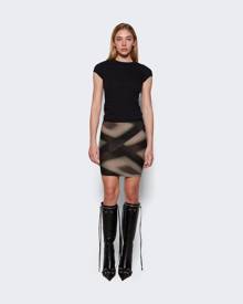 Rick Owens Wolfy Skirt Black Plaid