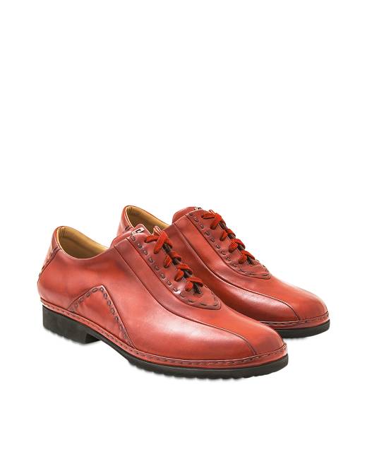 mens red leather boots