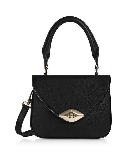 Furla Black Sleek Mini Camera Bag at FORZIERI