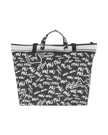 logo-print tote bag, Miu Miu