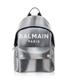 Balmain Designer Men's Bags, B-Back Led Metallic Silver Backpack