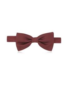 Forzieri Designer Bowties and Cummerbunds, Solid Pre-Tied Twill Silk Bowtie Forzieri Designer Bowties and Cummerbunds, Solid Pre-Tied Twill Silk Bowtie
