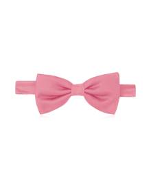 Forzieri Designer Bowties and Cummerbunds, Solid Pre-Tied Twill Silk Bowtie Forzieri Designer Bowties and Cummerbunds, Solid Pre-Tied Twill Silk Bowtie