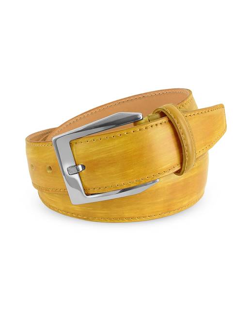yellow designer belt