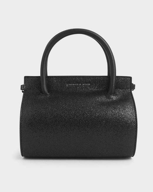 Black Anwen Structured Tote Bag - CHARLES & KEITH DE