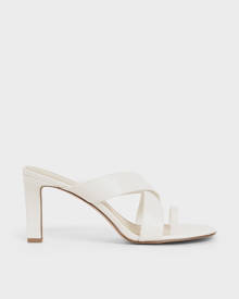 Charleskeith.com Pte. Ltd. Croc-Effect Heeled Mules
