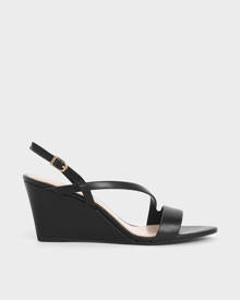 Charles & Keith - TEXTURED CHUNKY PLATFORM HEELS - Valiram Group