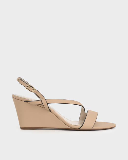 Charles & Keith - TEXTURED CHUNKY PLATFORM HEELS - Valiram Group