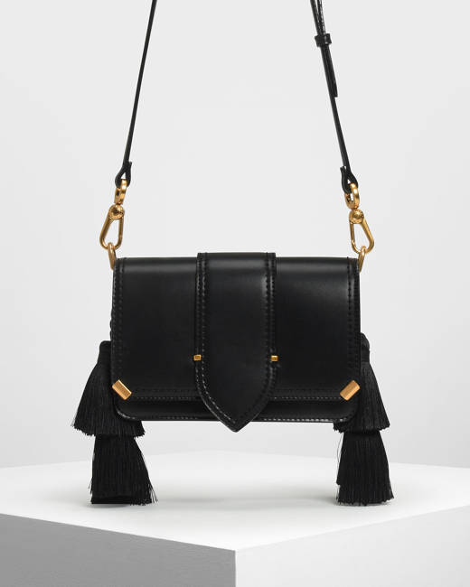 Charles and keith tassel shoulder bag hot sale