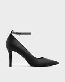 Charleskeith.com Pte. Ltd. See-Through Effect Ankle Strap Stiletto Pumps