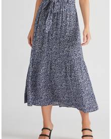 Katies Woven Belted Midi Skirt