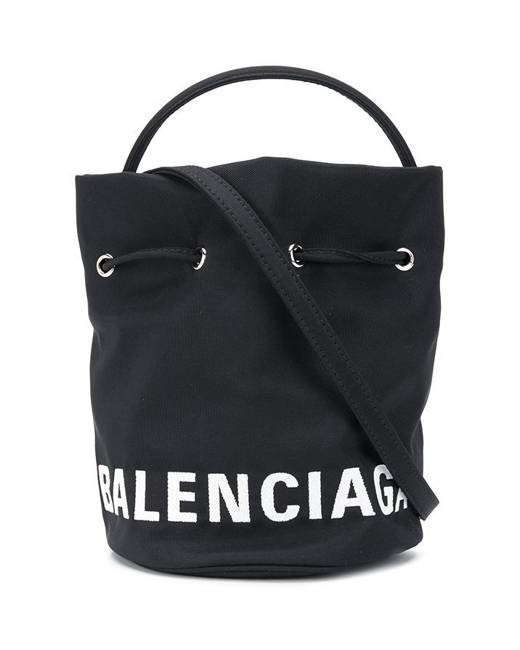Used balenciaga NYLON WHEEL BUCKET BAG HANDBAGS