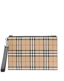 Burberry E-Canvas Vintage Check pouch