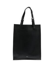 A.P.C. logo-print buckled tote bag