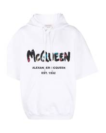 Alexander McQueen Alexander Mc Queen logo-print short-sleeved hoodie