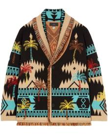 Alanui wool palm-tree jacquard cardigan