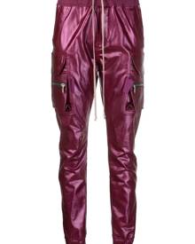 Rick Owens slim-fit metallic cargo pants