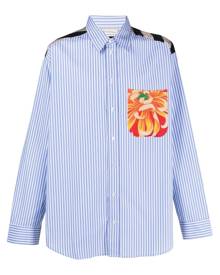 Pierre-Louis Mascia patchwork-print cotton-silk shirt