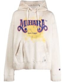 Maison Mihara Yasuhiro logo-print cotton drawstring hoodie