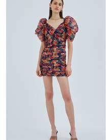 C/meo Collective NIGHTSPOT SHORT SLEEVE DRESS Ink Floral