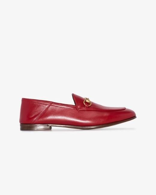 red bottom loafers women's