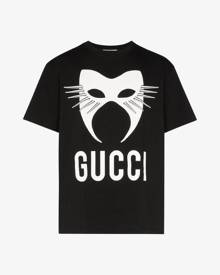 Gucci Mens Black Manifesto Oversized T-shirt