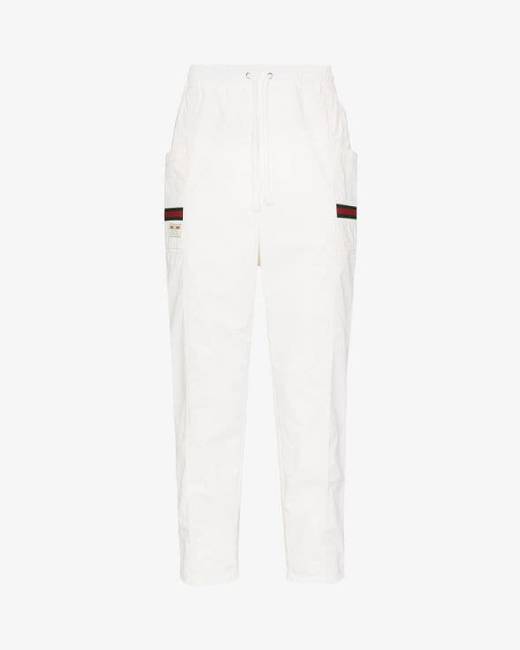 gucci sweatpants black and white