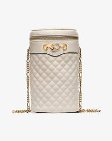 Gucci Womens White Quilted Leather Belt Bag