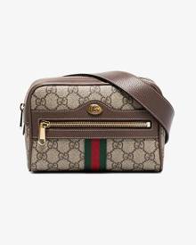 Gucci Womens Brown Ophidia Gg Supreme Small Belt Bag