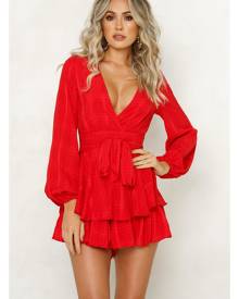 Hello Molly Must Be Lonely Now Romper Red
