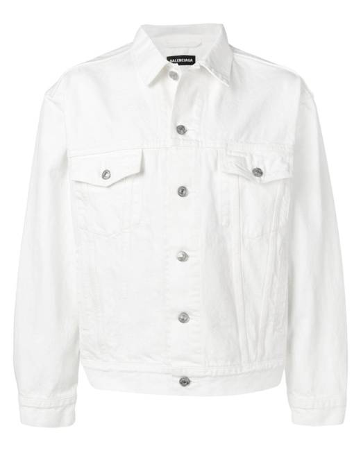 balenciaga jeans jacket black