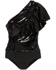Alexandre Vauthier One-shouldered sequin embellished bodysuit - Black