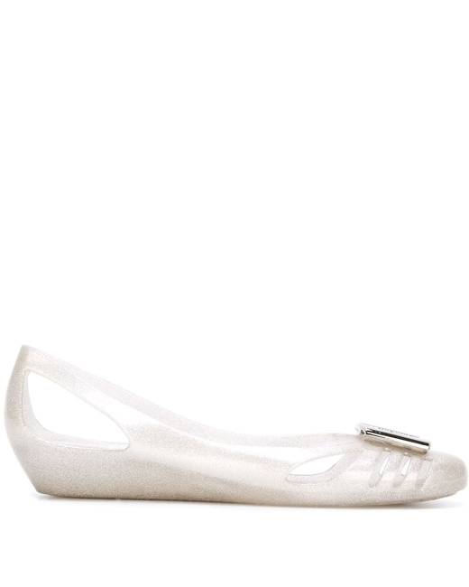 salvatore ferragamo wedge ballerina flats