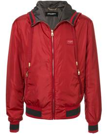 Dolce & Gabbana hooded bomber jacket - Red