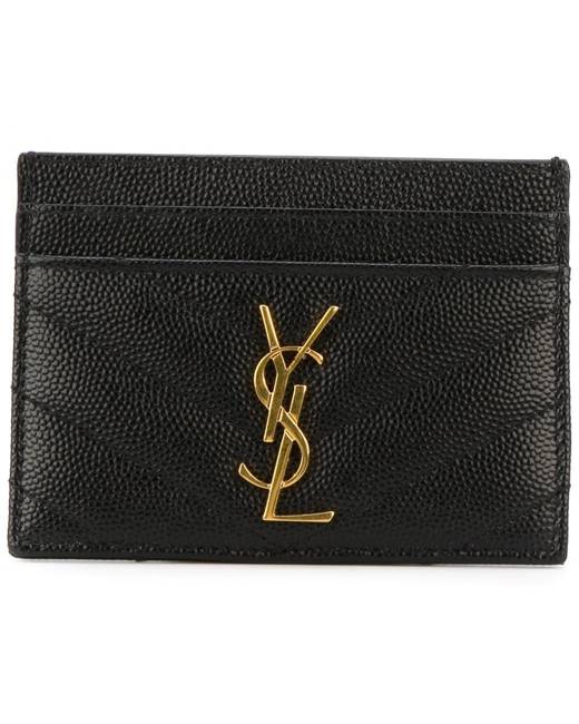 saint laurent black monogramme card holder