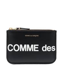 Comme Des Garçons Wallet small logo-print pouch - Black