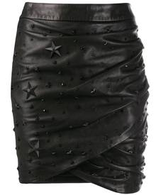 Philipp Plein studded biker skirt - Black