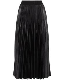 Givenchy logo waistband pleated midi skirt - Black