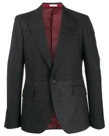 Alexander McQueen Hybrid check tweed blazer - Grey