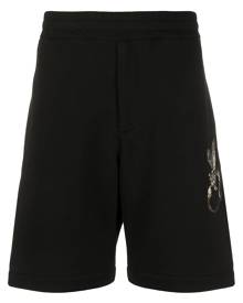 Alexander McQueen embroidered track shorts - Black