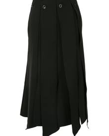 AKIRA NAKA pleated midi skirt - Black