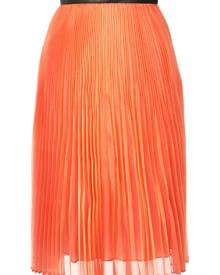 AKIRA NAKA layered pleated midi skirt - Orange