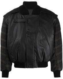 GR-Uniforma faux leather bomber jacket - Black