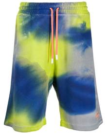 Marcelo Burlon County of Milan tie-dye logo track shorts - Green