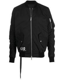 UNRAVEL PROJECT logo-print bomber jacket - Black